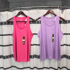 Women's Pink and Purple Tank Tops